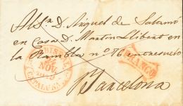 SOBRE 1849. LA BISBAL (GERONA) A BARCELONA. Baeza LA BISBAL / CATALUÑA Y Marca FRANCO (P.E.9) Edición 2004 - ...-1850 Prephilately