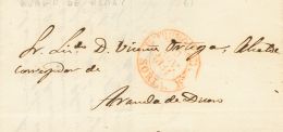 SOBRE 1851. BURGO DE OSMA A ARANDA DE DUERO. Baeza BURGO DE O. / SORIA. MAGNIFICA. - ...-1850 Prephilately