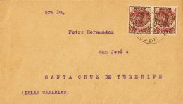 3(2) SOBRE 1916. 15 Cts Sobre 50 Cts Castaño, Dos Sellos. Carta Filatélica De CABO JUBY A SANTA CRUZ DE TE - Otros & Sin Clasificación