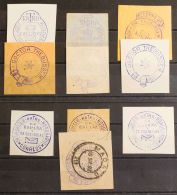 2, 4(3), 5(3), 6(3) */º Conjunto De Las Marcas De Franquicia Emitidas Por El Doctor Thebussem Entre 1880 Y 1890, A - Wohlfahrtsmarken