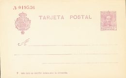 EP57NR (*) 15 Cts Violeta Sobre Tarjeta Entero Postal. NUMERACION EN ROJO. MAGNIFICO Y MUY RARO. @Edifil 2011: 350€ - Sonstige & Ohne Zuordnung