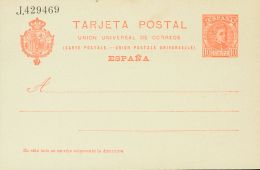 EP47 (*) 10 Cts Rojo Sobre Tarjeta Entero Postal. MAGNIFICA. @Edifil 2017: 139€ - Otros & Sin Clasificación