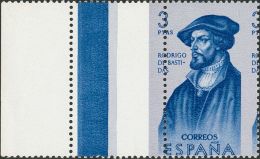 1380dh ** 3 Pts Azul, Borde De Hoja. Variedad DENTADO DESPLAZADO. MAGNIFICO Y ESPECTACULAR, ESPECIALMENTE TRATANDOSE DEL - Ungebraucht