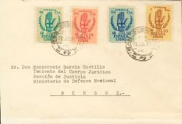 851/54 SOBRE 1936. Serie Completa. Carta Filatélica De SAN SEBASTIAN A BURGOS. MAGNIFICA. - Ungebraucht