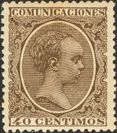 223 * 40 Cts Castaño. Color Y Centraje Excepcionales. PIEZA DE LUJO. - Unused Stamps