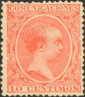 218 * 10 Cts Bermellón. Muy Bien Centrado. MAGNIFICO. @Edifil 2017: 270€ - Unused Stamps