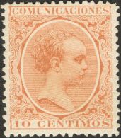 217 * 10 Cts Castaño Amarillo. MAGNIFICO. - Unused Stamps