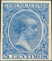 215s (*) 5 Cts Azul. SIN DENTAR. MAGNIFICO. @Edifil 2017: 85€ - Unused Stamps