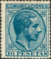 199 * 10 Pts Azul. Color Intenso Y Centraje Habitual. BONITO. @Edifil 2017: 575€ - Ungebraucht