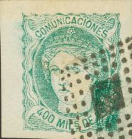 110s º 400 Mils Verde (raya De Tinta Lavada Y Matasello Póstumo). SIN DENTAR. MAGNIFICO Y RARISIMO, RESE&Nti - Ungebraucht