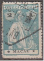 MACAU - 1913, Ceres.  2 A. (Papel Esmalte)  D. 15 X 14)   (o)  MUNDIFIL  Nº 212b - Used Stamps