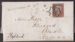 An 1842 Letter From  "Barhu(?) Vaughan" To "Miss Higgs, Hanwood, Cheadle, Staffordshire".  0094    Price Adj 26/07/2021 - Storia Postale
