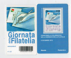 TESSERA  FILATELICA 2014   GIORNATA DELLA FILATELIA    BARRE 7269 - Philatelic Cards