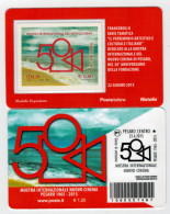 TESSERA  FILATELICA  2014    NUOVO CINEMA  DI  PESARO  50° ANN.  FONDAZIONE     BARRE  7487 - Philatelic Cards