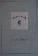 Ex-libris  Typographique, XIXème - Fernand ENGERAND Député Du Calvados - Devise "Unius Veritatis Amicus" - Ex-Libris