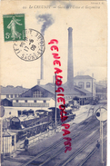 71 - LE CREUSOT -GARE DE L' USINE ET GAZOMETRE   1909 - Le Creusot