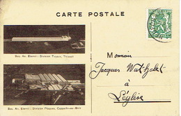 Carte Postale Publicitaire 1937 S.A. ETERNIT : Division Tuyaux à THISSELT Et Division Plaques à CAPELLE-AU-BOIS - Kapelle-op-den-Bos