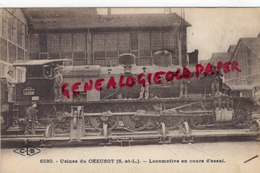 71 - LE CREUSOT - USINES- LOCOMOTIVE EN COURS D' ESSAI   GROS PLAN - Le Creusot