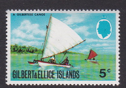 Gilbert And Ellice Islands SG 177a  1971 Definitive, 5c Gilbertese Canoe, MNH - Gilbert- Und Ellice-Inseln (...-1979)