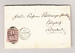 GB LONDON 25.4.1877 Damenbrief Nach Burgdorf - Storia Postale