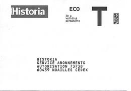 Prêt-à-poster. Enveloppe Réponse T Eco. Historia. - Cards/T Return Covers