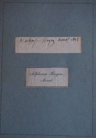 Ex-libris étiquette Typographique, XIXème - Alphonse HUGON, Avocat - Ex-Libris