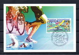 NOUVELLE CALEDONIE 2005 CARTE MAXIMUM TIMBRE N°940 TRIATHLON INTERNATIONAL - Cartoline Maximum