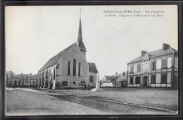 CPA 27 - Marcilly-sur-Eure, Vue D'ensemble - La Mairie - L'église Et Le Monument Aux Morts - Marcilly-sur-Eure