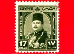 EGITTO - Usato - 1944 - Re Farouk (1920-1965) In Un Ovale - 17 - Used Stamps