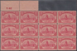 1929-71 CUBA REPUBLICA. 1929. Ed.235. 2c CAPITOLIO NACIONAL. PLATE NUMBER. CAPITOL. BLOCK 12 ORIGINAL GUM. - Nuovi