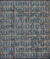1917-310 CUBA REPUBLICA (LG-1067) 5c 1917 BLOCK 100 USADO. DEFECTOS VISIBLES. MARCA DE PAQUETES. - Unused Stamps
