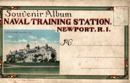 PREMEIRE CARTE A LBUM  NAVAL TRAINING STATION  NEWPORT R I - Newport News