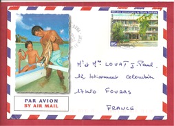 Y&T N°632   BORA BORA    Vers FRANCE  2002 - Covers & Documents