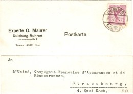 Dt. Reich A 379 EF Portogenau Auf Firmen- Ausl.- Postkarte Von Duisburg - Ruhrort 1930 N. Frankreich - Brieven En Documenten