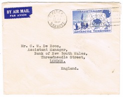 RB 1132 - 1957 Australia Cover - Single AAT 2/= Franking To London - St Peter NSW Postmark - Covers & Documents