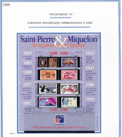 St Pierre Et Miquelon **  Bloc  Expo. Philatélique A Paris 1999  - - Blocks & Kleinbögen