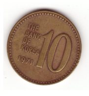 Korea, 1971, 10 Won - Korea (Zuid)