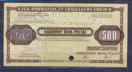 Poland  - 1988 -  500 Zl ..... Travelles Cheque..UNC- - Poland