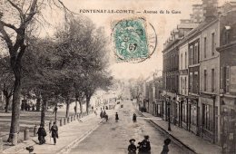 Delcampe - Fontenay Le Comte : Avenue De La Gare - Fontenay Le Comte