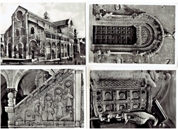 Lot 4 Cpm - Italie - Bitonto - Cattedrale - Détail Ambon - Statue Oiseau Portail Domination Empereur Saouabe - Bitonto