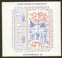 St Pierre Et Miquelon **  Bloc N° 1 - Philexfrance 99 - Blocks & Sheetlets