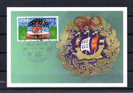 SAINT PIERRE ET MIQUELON 2004 CARTE MAXIMUM TIMBRE N°787 NOEL - Cartoline Maximum