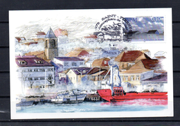 SAINT PIERRE ET MIQUELON 2005 CARTE MAXIMUM TIMBRE N°852 ATMOSPHERE DE BRUME - Tarjetas – Máxima