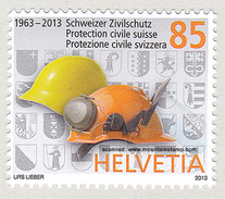 Switzerland 2013 (01) 50 Jahre Zivilschutz Arms Of Cantons Of Switzerland MNH ** - Neufs