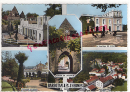 32 - BARBOTAN LES THERMES- PORCHE EGLISE-VUE GENERALE-CHATEAU DE BEGUE-BAINS CLAIRS-BAINS DE BOUE--1967 - Barbotan