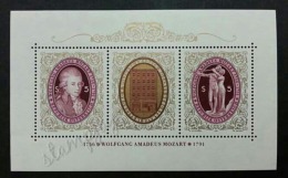 Austria Mozart 1991 Famous Musician Music (miniature Sheet) MNH - Autres & Non Classés