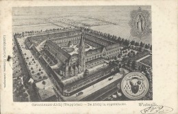 Westmalle.  -   Cistercienzer Abdij  ( Trappisten. )   De Abdij In Vogelvlucht  -    1902  Met  Relais Stempel - Malle