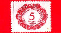 LIECHTENSTEIN - Usato - 1920 - Numeri - POSTAGE DUE STAMPS - 5 - Dienstzegels