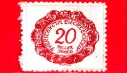 LIECHTENSTEIN - Usato - 1920 - Numeri - POSTAGE DUE STAMPS - 20 - Servizio