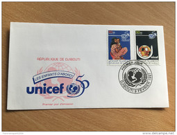 Djibouti Dschibuti 1997 FDC 50 Ans 50 Years UNICEF UNO ONU Mi. 632-633 - Dschibuti (1977-...)